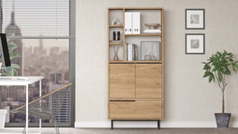 Hanah Home Armario multiusos On9B-S Color Nogal